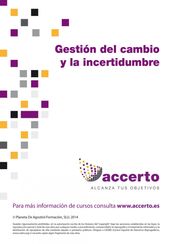 Gestión del cambio y de la incertidumbre