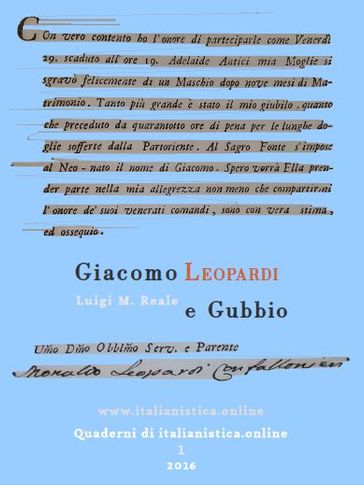 Giacomo Leopardi e Gubbio - Luigi M. Reale