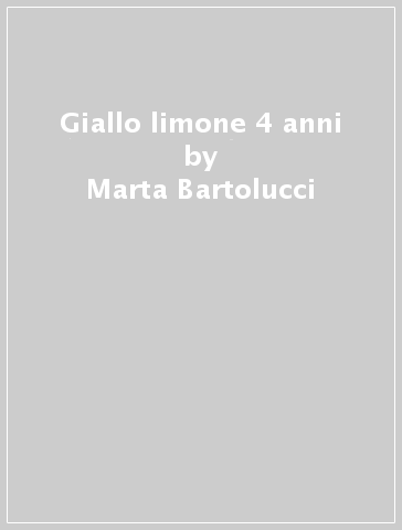 Giallo limone 4 anni - Marta Bartolucci