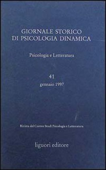 Giornale storico di psicologia dinamica. 41.