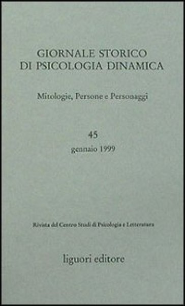 Giornale storico di psicologia dinamica. 45.