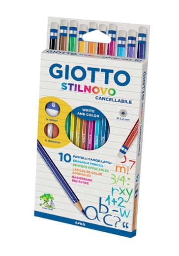 Giotto stilnovo astuccio 10 pz + gomma e temperamatite