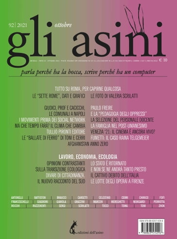 Gli asini n.92 ottobre 2021 - AA.VV. Artisti Vari