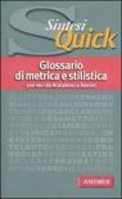 Glossario di metrica e stilistica