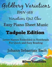 Goldberg Variations BWV 988 Variation 17a2 Easy Piano Sheet Music Tadpole Edition