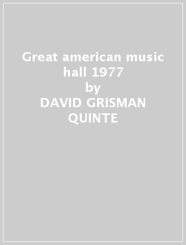 Great american music hall 1977 - DAVID GRISMAN QUINTE