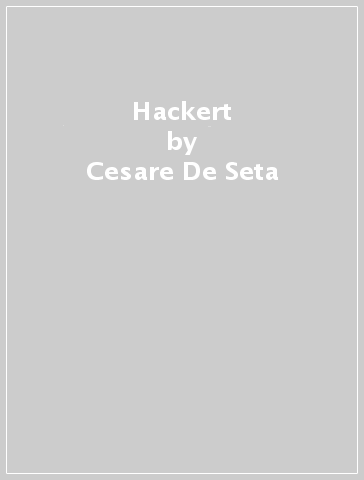 Hackert - Cesare De Seta - Claudia Nordhoff