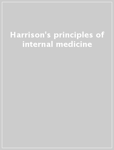 Harrison's principles of internal medicine