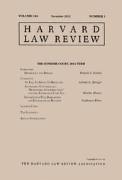 Harvard Law Review: Volume 126, Number 1 - November 2012