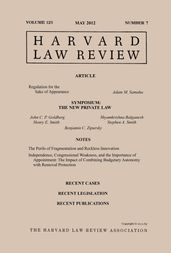 Harvard Law Review: Volume 125, Number 7 - May 2012