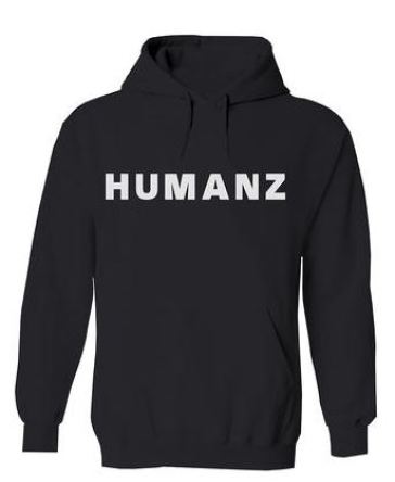 Humanz logo Slim Fit pullover HOODIE BLACK - XL - Gorillaz