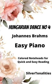 Hungarian Dance Number 4 Easy Piano Sheet Music with Colored Notation