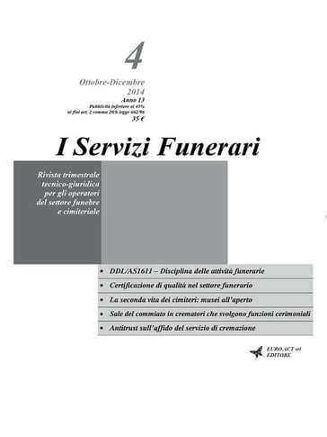 I servizi funerari - N. 4-2014 - Daniele Fogli