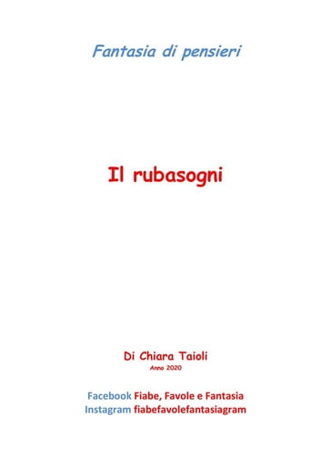 Il Rubasogni - Chiara Taioli