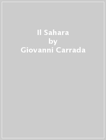 Il Sahara - Giovanni Carrada