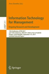 Information Technology for Management. Ongoing Research and Development