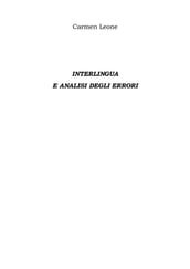 Interlingua E analisi degli errori