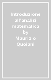 Introduzione all analisi matematica