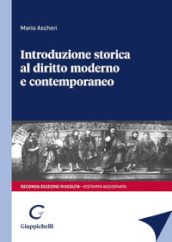 Introduzione storica al diritto moderno e contemporaneo