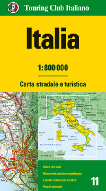 Italia 1:800.000. Carta stradale e turistica