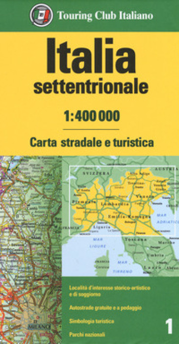 Italia settentrionale 1:400.000. Carta stradale e turistica