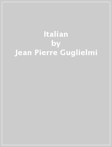 Italian - Jean-Pierre Guglielmi
