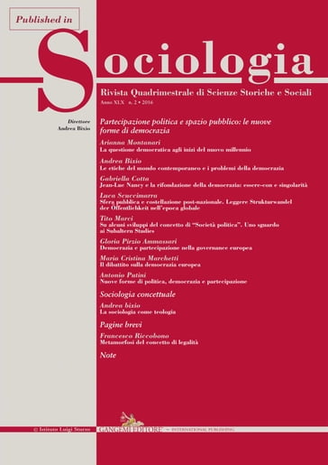 Jean-Luc Nancy e la rifondazione della democrazia: essere-con e singolarità - Cotta Gabriella