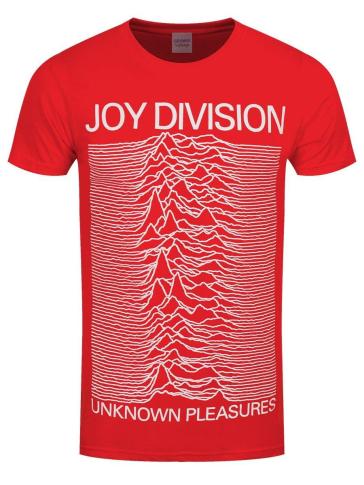 Joy division - Unknown pleasures unisex Slim Fit T-SHIRT RED- S - Joy Division