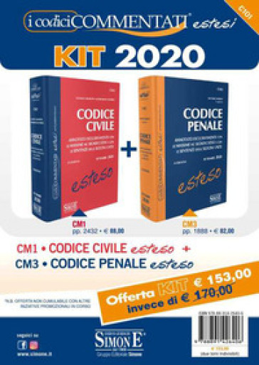 Kit 2020 - Codice Civile Esteso-Codice Penale Esteso. Annotati esclusivamente con le massime significative e con le sentenze delle Sezioni Unite - Luciano Ciafardini - Massimiliano Di Pirro - Raffaele Marino