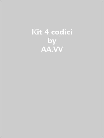 Kit 4 codici - AA.VV