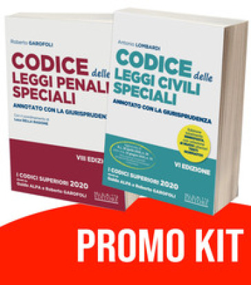 Kit Codici Annotati Delle Leggi Speciali: Codice Civile Con Le Leggi Penali Speciali + Codice Penale Con Le Leggi Civili Speciali - Roberto Garofoli