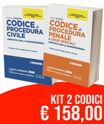 Kit Codici Esame Avvocato 2020: Codice civile-Codice di procedura penale e leggi speciali. Annotato con la giurisprudenza - Roberto Garofoli - Maria Iannone