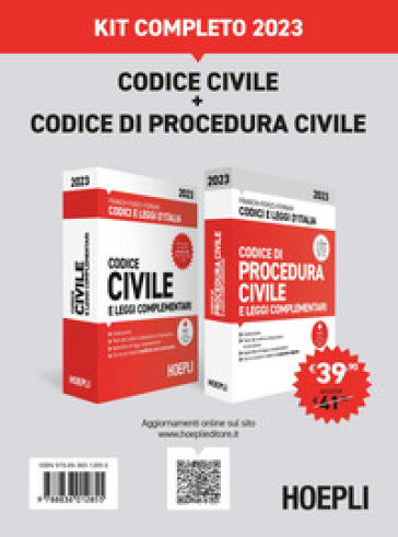 Kit completo Codice civile e Codice di procedura civile 2023 - Luigi Franchi - Virgilio Feroci - Santo Ferrari