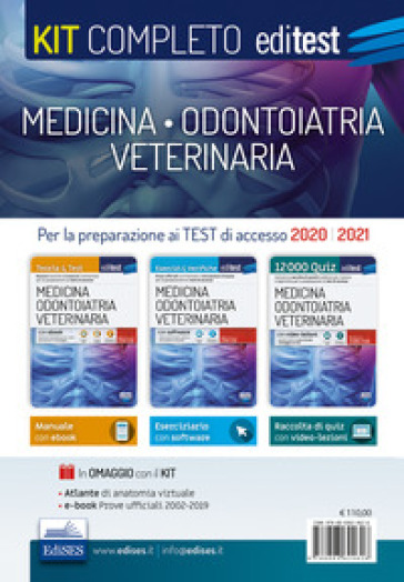 Kit completo medicina, odontoiatria, veterinaria. Teoria, esercizi svolti, prove ufficiali commentate e simulazioni d'esame per i test di accesso. Con e-book. Con software di simulazione