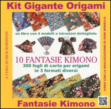 Kit gigante origami. 10 fantasie kimono. Con gadget