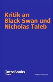 Kritik an Black Swan und Nicholas Taleb