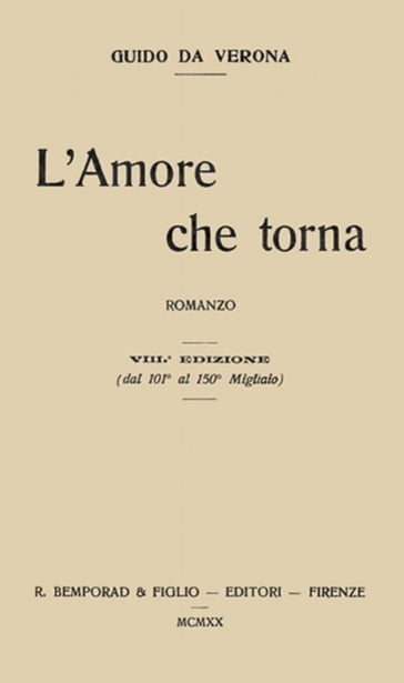 L'amore che torna - Guido da Verona
