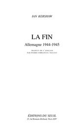 La Fin. Allemagne (1944-1945)