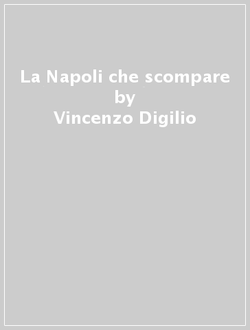 La Napoli che scompare - Vincenzo Digilio