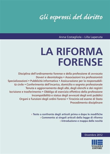 La Riforma Forense - Lilla Laperuta - Anna Costagliola