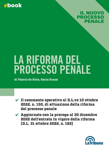 La riforma del processo penale - Valerio de Gioia - Sonia Grassi