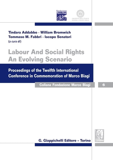 Labour And Social Rights. An Evolving Scenario - Alice Belcher - Attila Kun - Avinash Govindjee - Carla Spinelli - Giovanni Masino - Giovanni Solinas - Janice Bellace - Lina Galvez Munoz - Mimi Zou - Olivier Marius - Patrizio Bianchi - Riccardo Del Punta - Susanne Burri - Teresina Torre