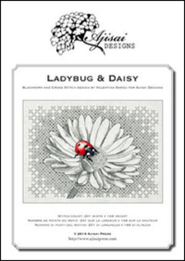 Ladybug & daisy. Cross stitch and blackwork design - Valentina Sardu