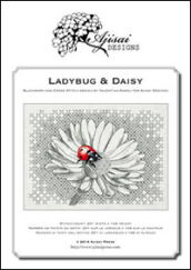 Ladybug & daisy. Cross stitch and blackwork design