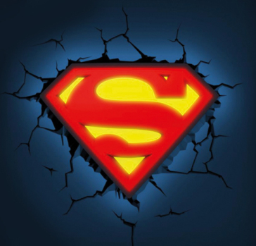 Lampada Led 3Dlightfx - Superman Logo - Con Timer