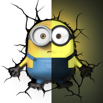 Lampada da Muro 3D Minions - Bob