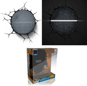 Lampada da Muro 3D Morte Nera Star Wars