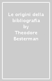 Le origini della bibliografia