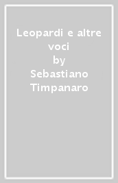 Leopardi e altre voci