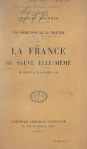 Les conditions de la victoire (1). La France se sauve elle-même, de juillet à mi-novembre 1914